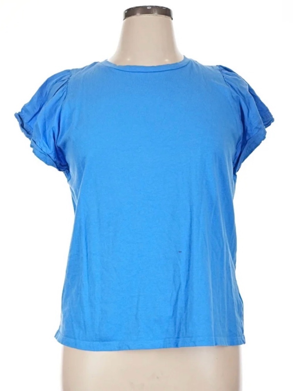 Maurices Bright Blue Puff Sleeve Tee, Size: 0X